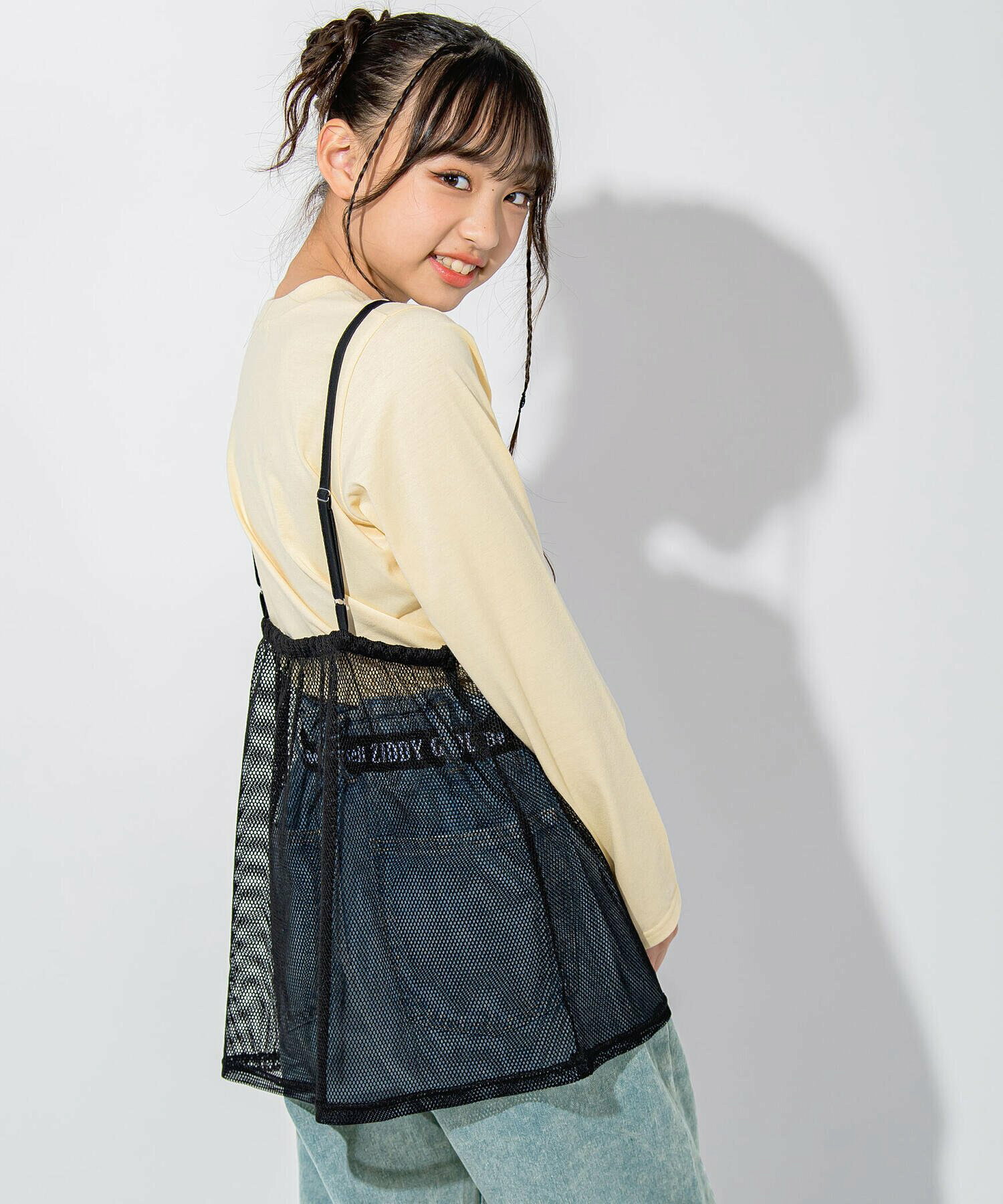 【 ニコ☆プチ 掲載 】メッシュキャミソール&Tシャツセット(130~160cm)